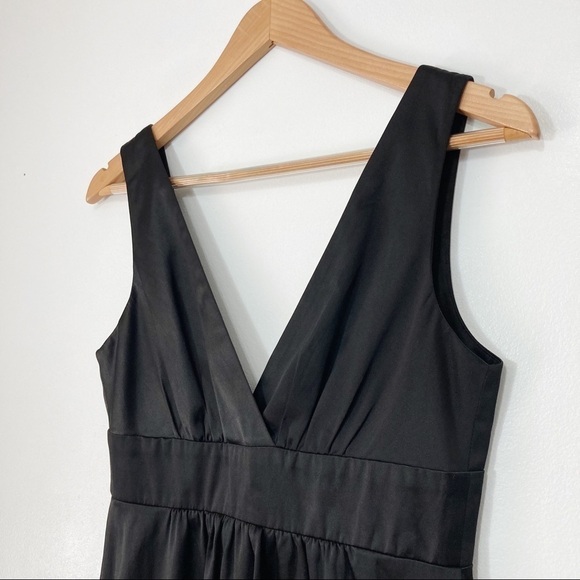 Kopa Satin V-Neck Sleeveless A-Line Ruffled Lace Hem Dress Size S - Picture 5 of 15